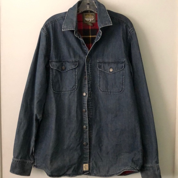 denim shirt jacket flannel lined